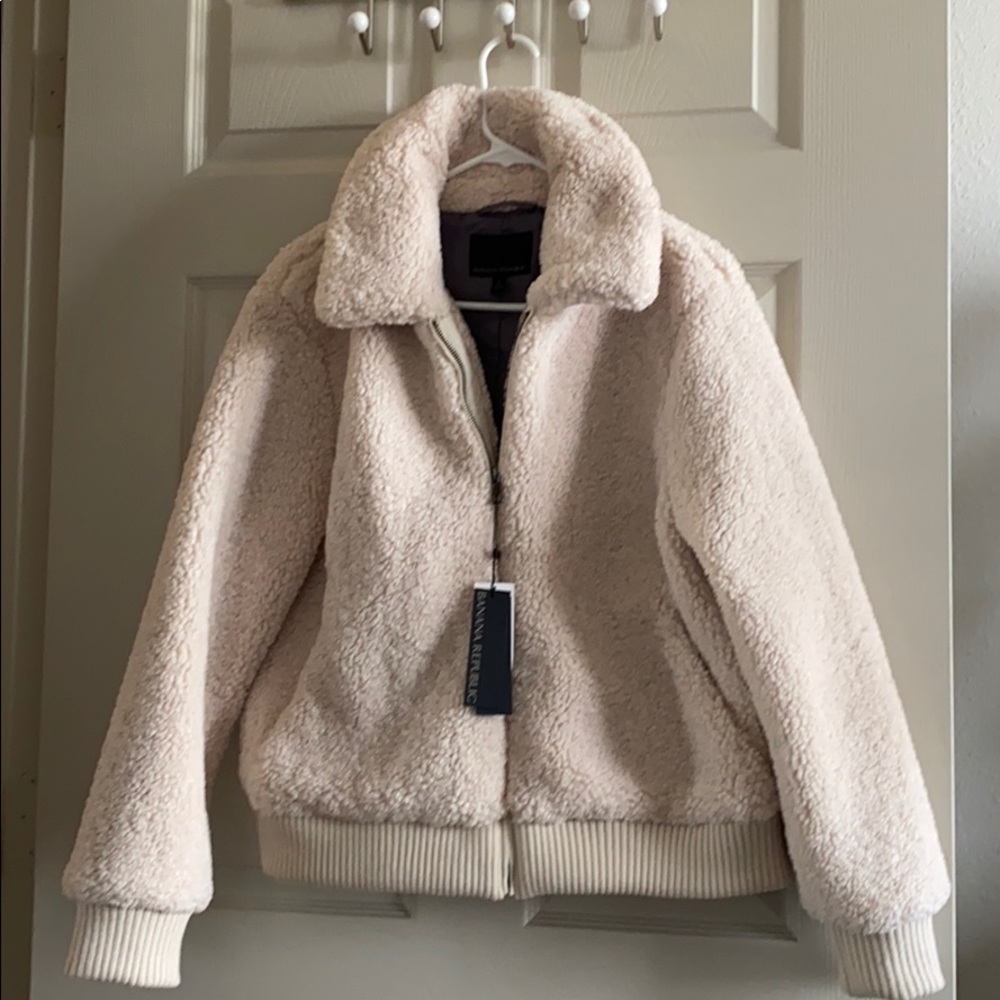 Banana Republic Sherpa Bomber Jacket